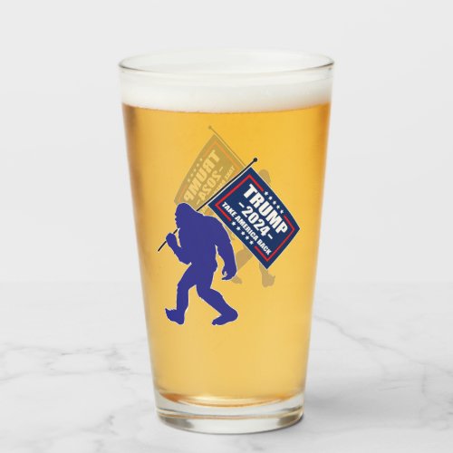 Bigfoot Trump 2024 Glass