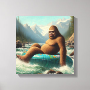Bigfoot Tubing Canvas Print