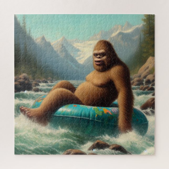 Bigfoot Tubing Jigsaw Puzzle (Vertical)