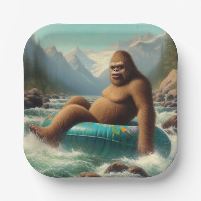 Bigfoot Tubing Paper Plates (Front)