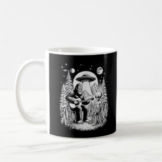 Bigfoot UFO Alien Around Campfire Nature Hiking Coffee Mug