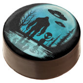 Bigfoot UFO Alien Chocolate Covered Oreo (Angled)