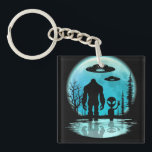 Bigfoot UFO Alien Keychain<br><div class="desc">Bigfoot UFO Alien</div>