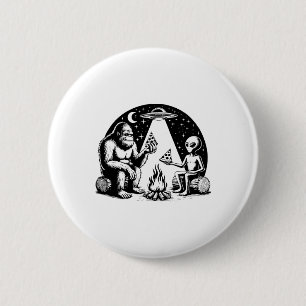 Bigfoot Ufo Alien Pizza Campfire Hiking Camper Cam Button