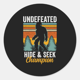 Bigfoot Undefeated Hide & Seek Champion Classic Round Sticker