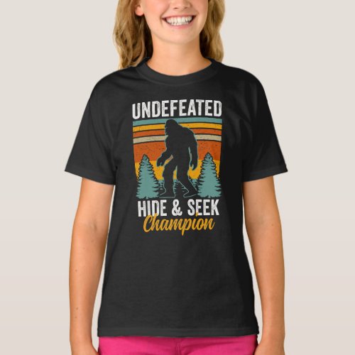 Bigfoot Undefeated Hide  Seek Champion T_Shirt