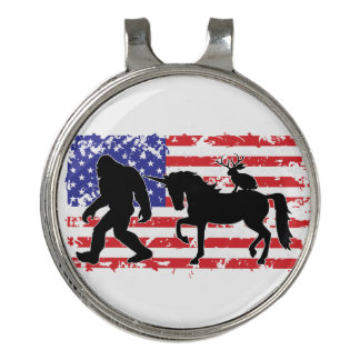 Bigfoot, Unicorn and Jackalope in the American Fla Golf Hat Clip