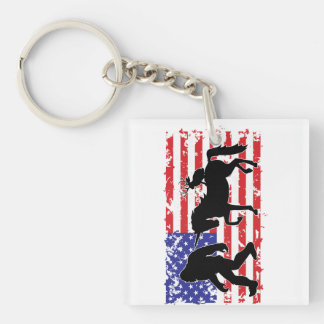 Bigfoot, Unicorn and Jackalope in the American Fla Keychain