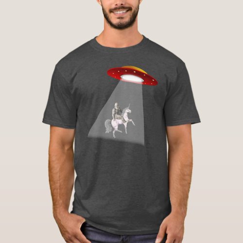 Bigfoot Unicorn UFO Abduction T_shirt