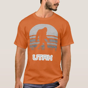 Bigfoot Utah State Monochrome Sasquatch Yeti T-Shirt