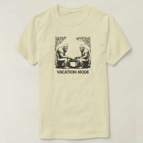 Bigfoot Vacation Mode Chess T_Shirt