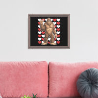 Bigfoot Valentines Day Funny Hearts Sasquatch Love