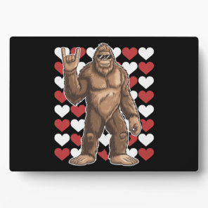 Bigfoot Valentines Day Funny Hearts Sasquatch Love Plaque