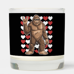 Bigfoot Valentines Day Funny Hearts Sasquatch Love Scented Candle