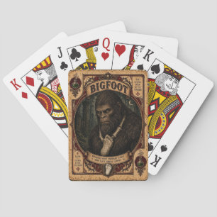 Bigfoot, Vintage Circus Monsters Poker Cards