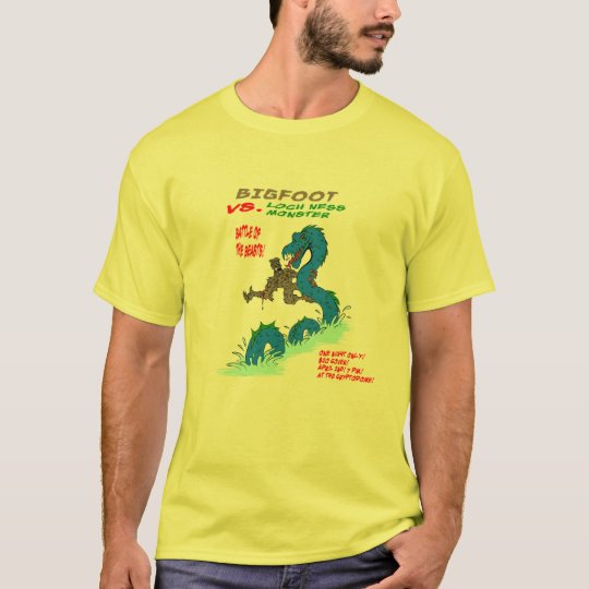 Bigfoot VS. Loch Ness Monster T-Shirt | Zazzle.com