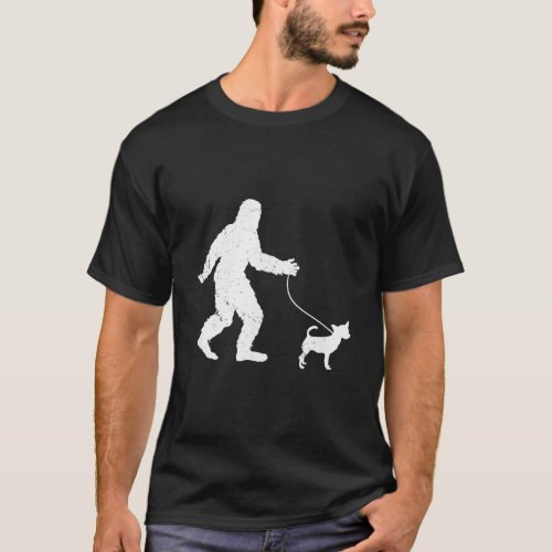 Bigfoot Walking Chihuahua Sasquatch Chiwawa Dog Wa T_Shirt