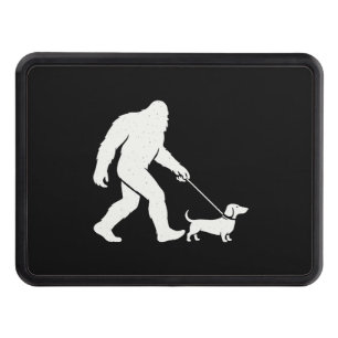 Bigfoot Walking Dachshund Funny Wiener Dog Dad Hitch Cover