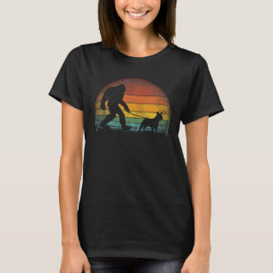 Bigfoot Walking French Bulldog Sasquatch Dog Lover T-Shirt