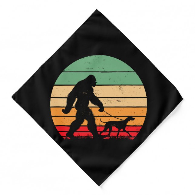 Bigfoot Walking German Shorthaired Pointer Dog Vin Bandana (Front)