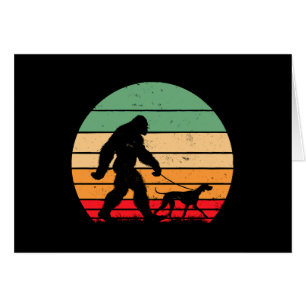 Bigfoot Walking German Shorthaired Pointer Dog Vin Cards