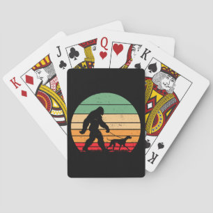 Bigfoot Walking German Shorthaired Pointer Dog Vin Poker Cards