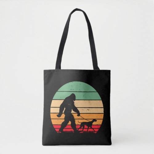 Bigfoot Walking German Shorthaired Pointer Dog Vin Tote Bag