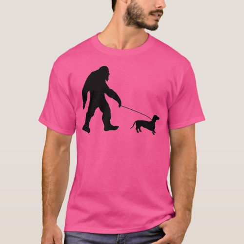 Bigfoot Walking his Dog T_Shirt
