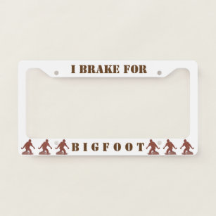 Custom Bigfoot Carrying Pizza License Plate By Fashionfree