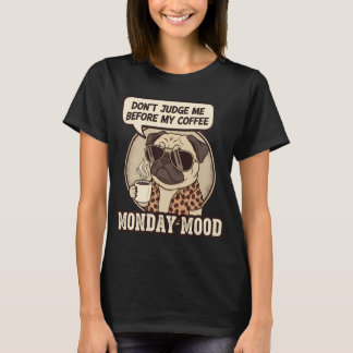 Bigfoot Walking With A Pug Dog Animal Lovers T-Shirt