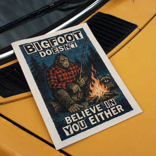 Bigfoot Wall Art Vintage Retro Zine Poster Print