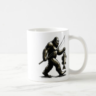 Bigfoot Walleye Hunting Angler Sasquatch Walleye F Coffee Mug