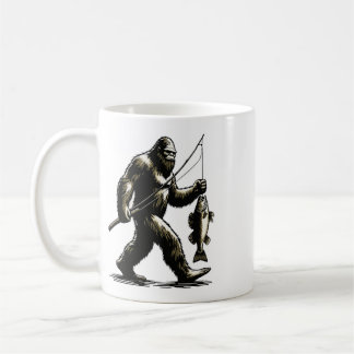 Bigfoot Walleye Hunting Angler Sasquatch Walleye F Coffee Mug