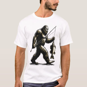 Bigfoot Walleye Hunting Angler Sasquatch Walleye F T-Shirt