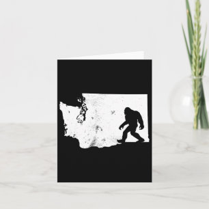 Bigfoot Washington State Map Sasquatch Men Women G Card