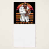 bigfoot wearing a bath robe and relaxing drink cof (Front & Back)