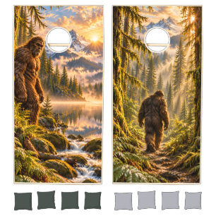Bigfoot Wilderness Art Cornhole Set