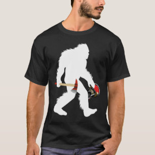 Bigfoot Wildland Firefighter Woodland Sasquatch T-Shirt