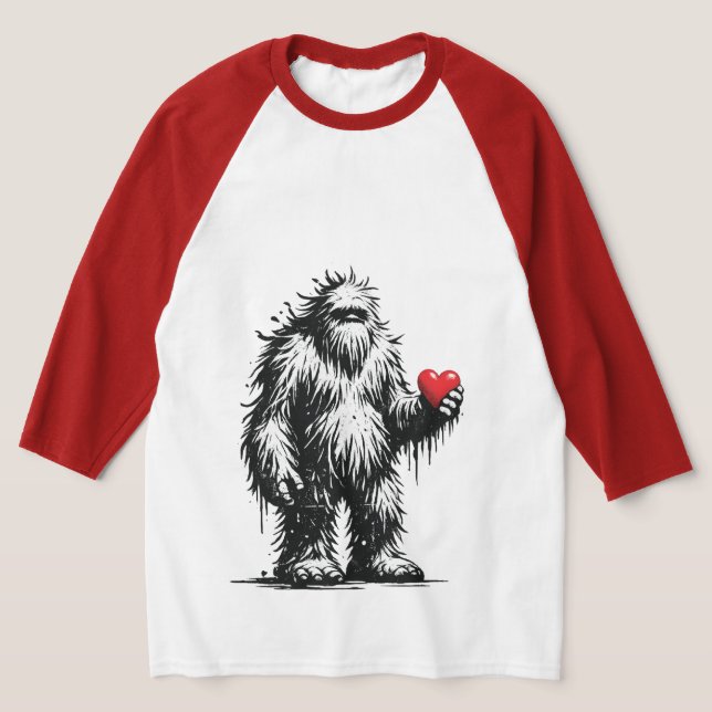 Bigfoot With a Heart T-Shirt (Laydown)