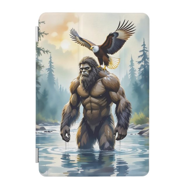 Bigfoot with an Eagle on his Shoulder  iPad Mini Cover (Front)