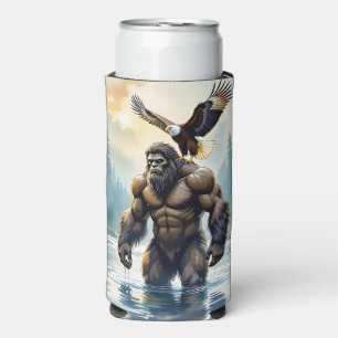Bigfoot with an Eagle on his Shoulder Seltzer Can Cooler