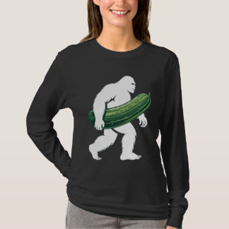 Bigfoot with Cucumber for Adventurous Campers and T-Shirt