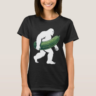 Bigfoot with Cucumber for Adventurous Campers and T-Shirt