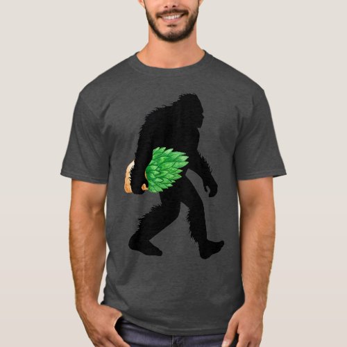 Bigfoot With Succulent Sasquatch Cactus Plant T_Shirt