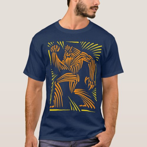 Bigfoot Woodcut Graphic _ Adult tee