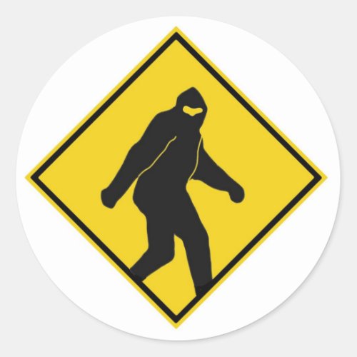 Bigfoot Xing Classic Round Sticker