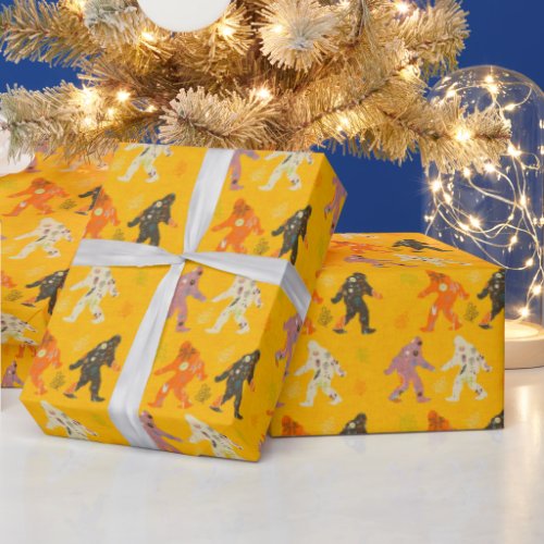 Bigfoot Yellow Wrapping Paper