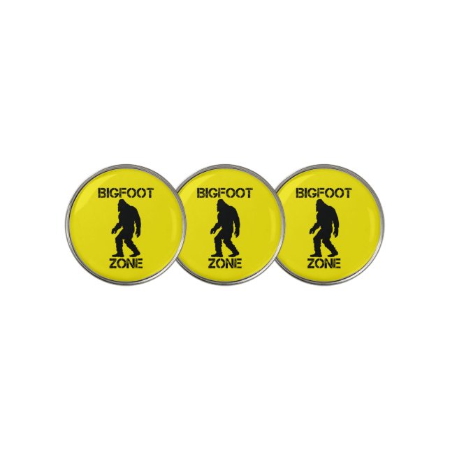 Bigfoot Zone Funny Bigfoot Golf Ball Marker (3 Up)