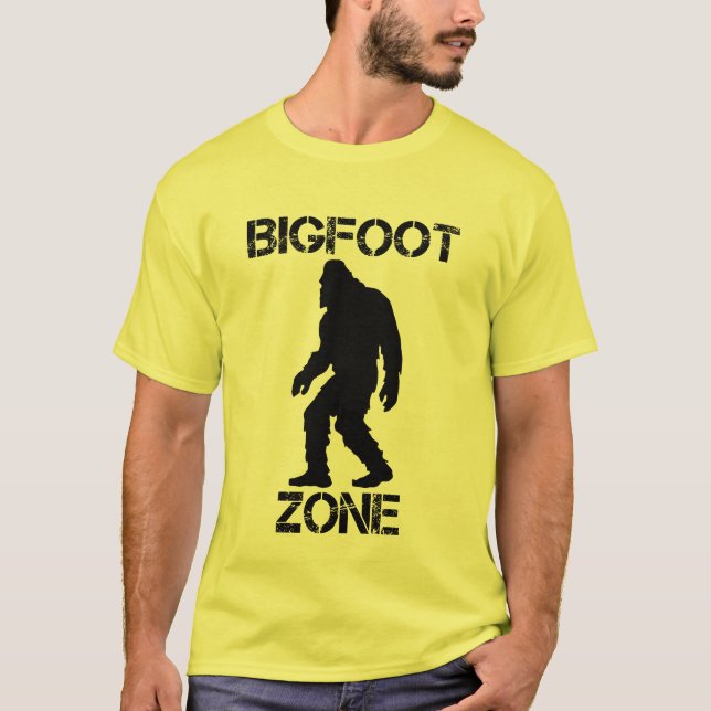 Bigfoot Zone Funny Bigfoot T-Shirt (Front)
