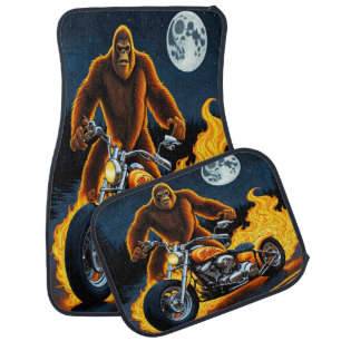 Bigfoot's Fiery Road to Adventure Car Floor Mat